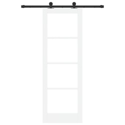 Porte Coulissante avec Kit de Quincaillerie 'ORKDAL'Blanche 73.5x211 cm 