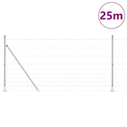 Clôture de champ 1,2 x 25 m en acier galvanisé 