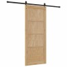 Porte coulissante avec quincaillerie 83x202 cm en bois massif de pin 
