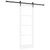 Porte coulissante avec quincaillerie 'ORKDAL'blanche 78x211 cm 