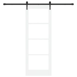 Porte coulissante avec quincaillerie 'ORKDAL'blanche 78x211 cm 