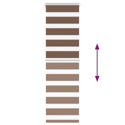 Store zèbre marron 45x150 cm largeur du tissu 40,9 cm polyester 