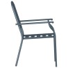 Chaises de jardin 4 pcs empilables en acier anthracite 