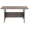 Table de jardin Gris 120x70x66 cm Résine tressée 