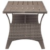 Table de jardin Gris 120x70x66 cm Résine tressée 