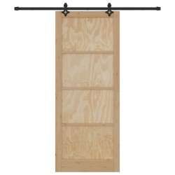 Porte coulissante avec kit de quincaillerie 'ORKDAL'en bois massif de pin 