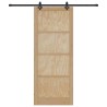 Porte coulissante avec kit de quincaillerie 'ORKDAL'en bois massif de pin 