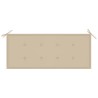 Banc Batavia avec coussin beige 120 cm Bois de teck massif 