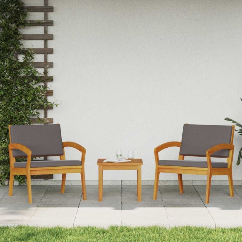 Chaises de jardin 2 pcs 59,5x70,5x72,5 cm en bois massif d'acacia 