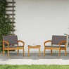 Chaises de jardin 2 pcs 59,5x70,5x72,5 cm en bois massif d'acacia 