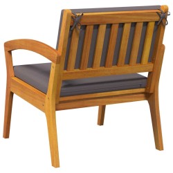 Chaises de jardin 2 pcs 59,5x70,5x72,5 cm en bois massif d'acacia 