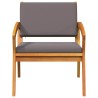 Chaises de jardin 2 pcs 59,5x70,5x72,5 cm en bois massif d'acacia 