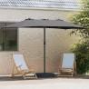 Parasol de jardin Anthracite 385 x 209 x 244 cm tissu 