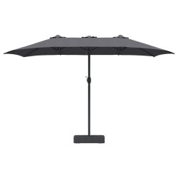 Parasol de jardin Anthracite 385 x 209 x 244 cm tissu 