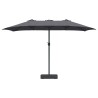Parasol de jardin Anthracite 385 x 209 x 244 cm tissu 