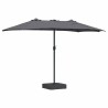 Parasol de jardin Anthracite 385 x 209 x 244 cm tissu 