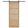 Porte Coulissante avec Kit Quincaillerie 93x232 cm Bois Massif Pin 