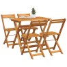 Ensemble Bistro Pliable 5 Pièces en Bois Massif Acacia 