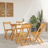Ensemble Bistro Pliable 5 Pièces en Bois Massif Acacia 