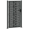 Porte de Jardin Noir 105 x 200 cm Acier peint par poudre 