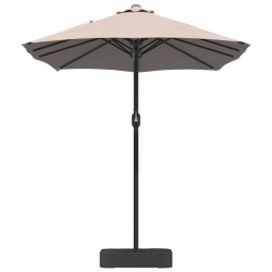 Parasol de jardin Taupe 385 x 209 x 244 cm tissu 
