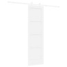 Porte coulissante avec quincaillerie 'ORKDAL'Blanche en bois massif de pin 
