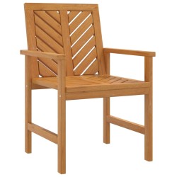 Chaises à manger de jardin lot de 3 bois massif d'acacia 