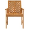 Chaises à manger de jardin lot de 3 bois massif d'acacia 