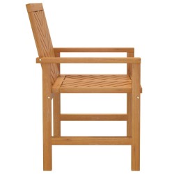 Chaises à manger de jardin lot de 3 bois massif d'acacia 