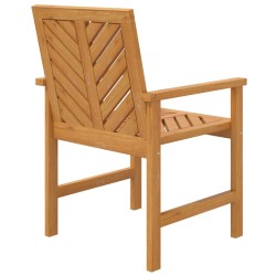 Chaises à manger de jardin lot de 3 bois massif d'acacia 