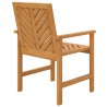 Chaises à manger de jardin lot de 3 bois massif d'acacia 