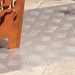 Plaques en Aluminium Antidérapantes à Motif Carreaux 4 pcs 100x40 cm 