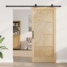 Porte coulissante avec matériel 'ORKDAL'en bois massif de pin 