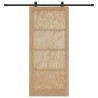 Porte coulissante avec matériel 'ORKDAL'en bois massif de pin 
