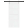 Porte coulissante avec quincaillerie 'ORKDAL'en pin massif blanc 