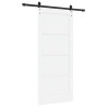 Porte coulissante avec quincaillerie 'ORKDAL'en pin massif blanc 