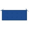 Banc Batavia avec coussin bleu royal 120 cm Bois de teck massif 