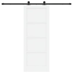 Porte coulissante avec quincaillerie 'ORKDAL'Bois massif blanc en pin 