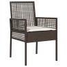 Ensemble de salle à manger pour jardin 3 pcs Marron 
