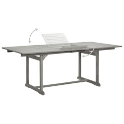 Table à dîner de jardin (150-200)x100x75cm Bois d'acacia massif 