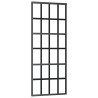 Porte coulissante kit de quincaillerie noir 76x205 cm verre ESG 