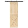 Porte coulissante et kit de quincaillerie 70x210 cm pin massif 