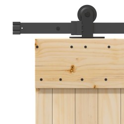 Porte coulissante et kit de quincaillerie 70x210 cm pin massif 