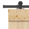 Porte coulissante et kit de quincaillerie 70x210 cm pin massif 