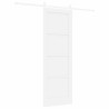 Porte coulissante avec matériel blanc 73,5x211 cm en pin massif 