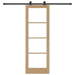 Porte coulissante avec kit de quincaillerie 