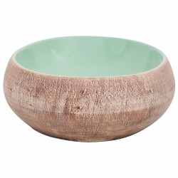 Vasque à poser vert et marron ovale 59x40x15 cm céramique 