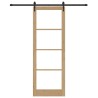 Porte Coulissante avec Kit de Quincaillerie 83x232 cm Bois Massif de Pin 