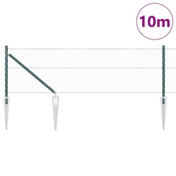 Clôture Hexagonale Verte 0,8x25 m Acier 