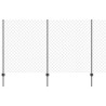 Clôture à mailles cadena avec 44 U Posts Gris 1.4x25 m Acier 